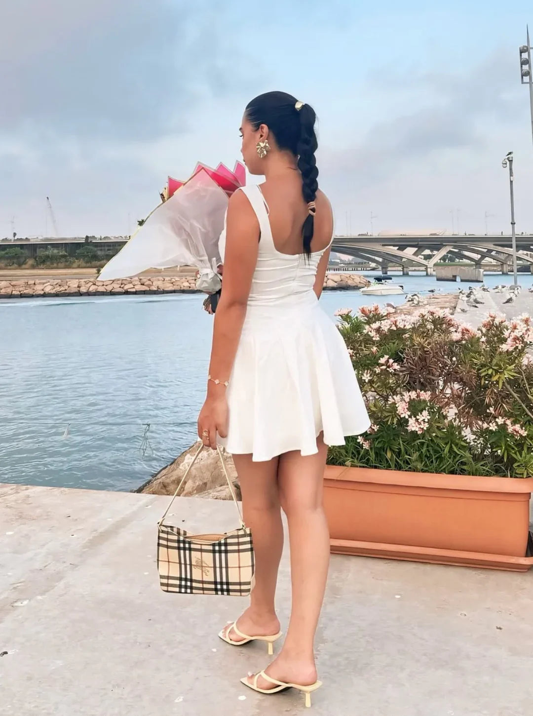 Robe Blanche Courte Classique