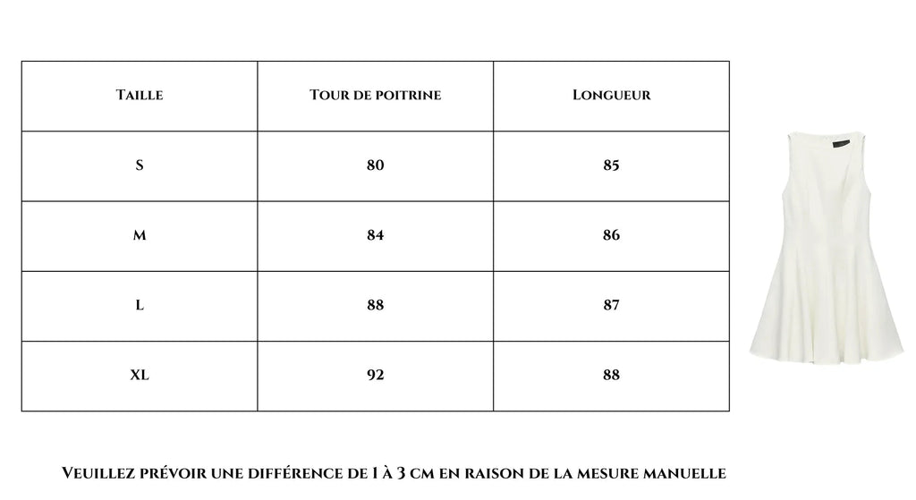 Robe Blanche Courte Classique